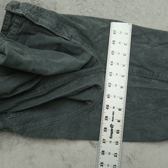 American Eagle Mom Jeans Women's 4R Green Mid-Rise Straight Corduroy 27" Inseam - Picture 6 of 16
